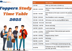 Toppers Study Time Table 2025- Class 12th, IIT JEE, UPSC and Other Entrance Exams