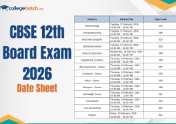 Final CBSE Date Sheet Class 12th Board PDF Download