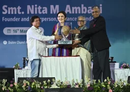 Nita M. Ambani, Founder and Chairperson of Reliance Foundation, Conferred Prestigious KISS Humanitarian Award 2025