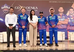 Delhi Capitals Players visit & interact with GD Goenka Flagship School, Vasant Kunj Students