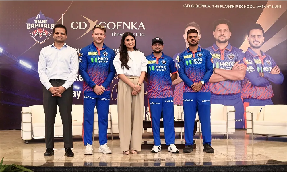 Delhi Capitals Players visit & interact with GD Goenka Flagship School, Vasant Kunj Students
