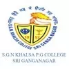 SGN Khalsa PG College, Sriganganagar