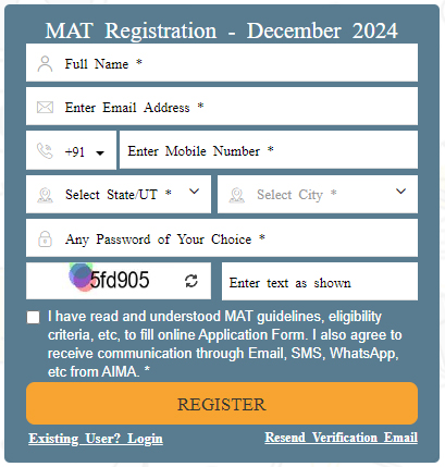 MAT Registeration Form